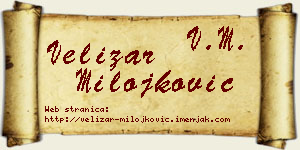 Velizar Milojković vizit kartica